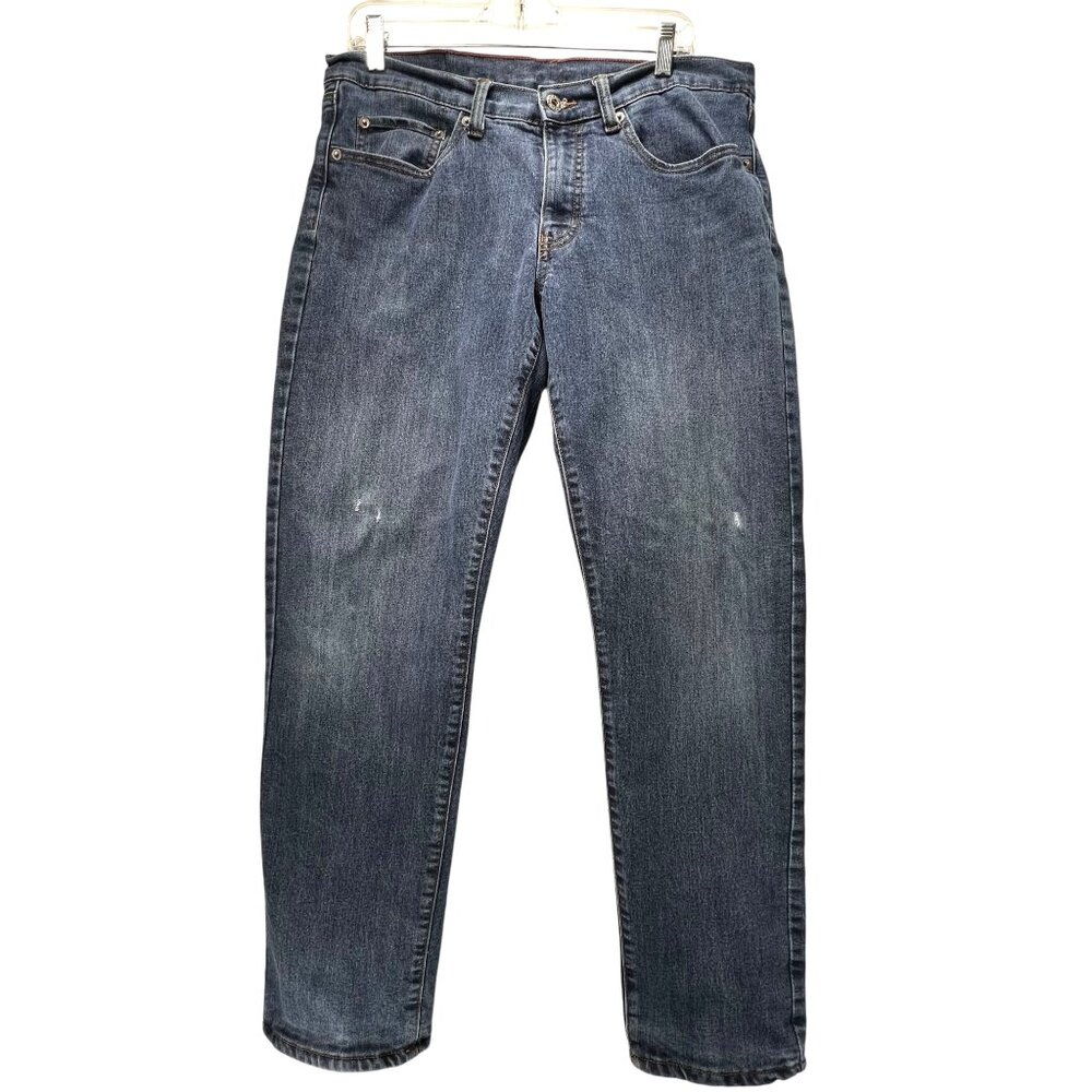 Eddie Bauer Mens Flannel Lined Jeans Size 32x32 Blue Denim Pants Warm